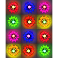 CraftVatika 96 Diya for Diwali Decoration Items -Transparent Diya Deepak 3D Floating Reflection Diya Combo Reusable Colourful Sai Ram Oil Diya, Deepawali Oil Lamps for Pooja/Puja