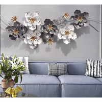 DSH CRAFTING YOUR CURIOSITY Wall Decor Handcrafted Wall Sculpture Wall Art Multicolor (48X18 Inch) For Home Decoration Living room Drwaing room & Bedroom.(WART-27-Sflower)