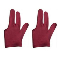 Laxmi Ganesh Billiard Snooker and Pool Glove (Pack of 2 Pieces) (Maroon)