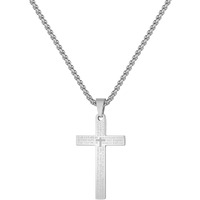Yellow Chimes Pendant for Men and Boys Silver Pendants For Men | Stainless Steel Lords Prayer Cross Pendant Necklace Chain for Men | Birthday Gift for Men and Boys Anniversary Gift for Husband