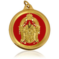 Diviniti 24K Gold Plated Padmavathi & Tirupati Balaji Pendant For Men, Women & Kids 22 MM Double Sided Stylish Pendant Necklace For Girls Divine God Pendant For Birthday Gift & Anniversary