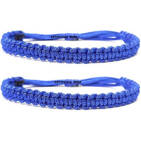 ARTIFICIAL TREE HANDMADE NAZAR DHAGA BRACELET ADJUSTABLE WRISTBAND BRACELET FRIENDSHIP BAND FOR WOMEN MEN- 100% SKIN FRIENDLY Nazar Bracelets 2 Piece (AT GIRLS BRCT 007) (BLUE)