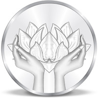 ACPL Precious Moments BIS Hallmarked Lotus Plain Silver Coin 20 Gram 999 Pure