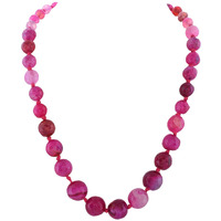 Ratnavali Jewels Designer Pink Leheriya Onyx Stone Beads Necklace Single Line for Women & Girls RV2973 (Pink)
