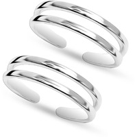 Amazon Brand - Anarva Womens Classic Dauble Liner Toe-Ring in 925 Sterling Silver BIS Hallmarked