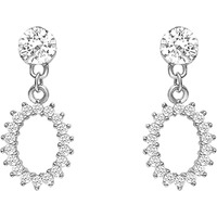 GIVA 925 Silver Nikitas Hollow Zircon Drop Studs|Gifts For Girlfriend,Rakhi Rakshabandhan Gift For Sister Bhabhi, With Certificate Of Authenticity And 925 Stamp|6 Month Warranty*