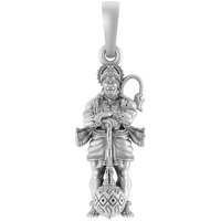 AKSHAT SAPPHIRE Sterling Silver (92.5% purity) God Hanuman Pendant for Men & Women Pure Silver Lord Bajrang Bali Locket for Good Health & Wealth