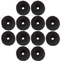 TRIPIN Thick Rubber Bands Hair Band Cottonthread, Extra Soft Colorful Bun Ponytail Holders for Girls and Women (8CM) - Pack of 12 (Black)