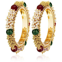 YouBella Gold Plated Bangles Jewellery For Girls/Women (2.6)