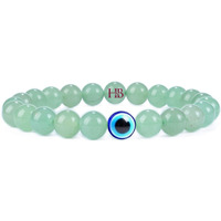 Natural Gemstones Reiki Healing Bracelet with Evil Eye Beads - Authentic Certified Healing Stone Jewelry (Aventurine Harmony Nazar Bracelet)