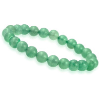 Young & Forever Gift Certified Reiki Crystal Semi Precious Gemstone Aventurine Bracelet Abundance Energy Healing Stone Stretch Bracelet for Men and Women