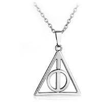 ZIBUYU Deathly Hallow Necklace for Men and Women Stylish Fashion Pendant for Boys, Girls Gift for Harry Potter Fans, Rotatable Design Halloween Costume Accessory