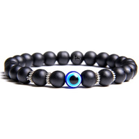 Hot And Bold Boys Evil Eye Beads Triple Protection Nazaria Bracelet: Natural Stones With Certificate Of Authenticity