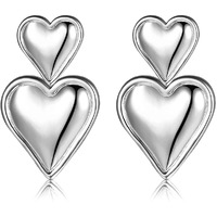 Shining Diva Fashion Latest Stylish Western Earrings for Women Girls (15841er) (Silver)