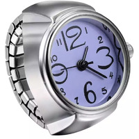 Fashion Frill Watch Design Ring For Women Stylish Stretchable Ring For Girls Women Anniversary Gift For Wife Silver Ring Valentine Ring (Purple)
