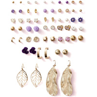 Shining Diva Fashion 30 Pairs Earrings Combo Set Latest Stylish Crystal Pearl Earrings for Women and Girls (rrsd14856er)