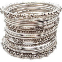 YouBella Antique Look Jewellery Silver Plated Traditional Bracelet Bangles for Women (2.6)