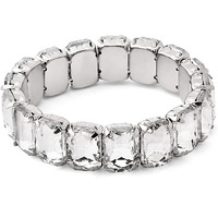 ZAVERI PEARLS Silver Tone Dazzling Stones Party Bling Bracelet For Women-ZPFK12138