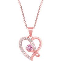 GIVA 925 Silver Rose Gold Music In My Heart Pendant|Gifts For Girlfriend,Rakshabandhan Gift For Sister Bhabhi,Gifts For Women&Girls|With Certificate Of Authenticity And 925 Stamp|6 Month Warranty*