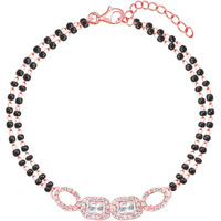 GIVA 925 Rose Gold Love In The Air Mangalsutra Bracelet,Adjustable|Rakhi Rakshabandhan Gift For Sister Bhabhi,Gifts For Women & Girls|With Certificate Of Authenticity And 925 Stamp|6 Month Warranty*