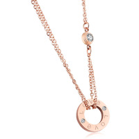 Yellow Chimes Western Style Fate Love Rose Gold Stainless Steel Never Fading Pendant for Women & Girls