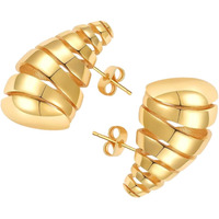LaBling Chunky Gold Earrings for Women | Statement Teardrop Earrings | Lovely Gift for Women & Girls