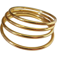 Maauli Fashions Gold Plated Bracelet for Women (Golden) (Pack of 4, Size: 2.2)