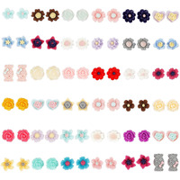 Shining Diva Fashion Latest 36 Pairs Combo Set Design Stud Earrings for Girls (Style05-multicolor) (sd12024er)