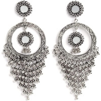 Shining Diva Fashion Latest Stylish Oxidised Long Earrings for Women and Girls (13210er)