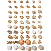 Shining Diva Fashion 30 Pairs Earrings Combo Set Latest Stylish Crystal Pearl Earrings for Women and Girls (rrsd14853er)
