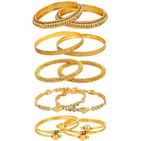 YouBella Combo Of Five Trendy Bangles Jewellery For Girls/Women (2.4)