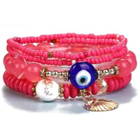 YouBella Jewellery for Women Evil Eye Bracelet for Girls and Women (Red 1)