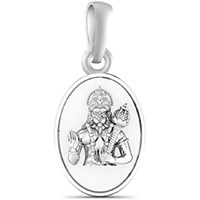 AKSHAT SAPPHIRE Sterling Silver (92.5% purity) God Hanuman Pendant for Men & Women Pure Silver Lord Bajrang Bali Locket for Good Health & Wealth