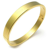 Young & Forever Gift Gold Openable Free Size Stainless Steel Trendy Kadaa Bracelet For Men And Boys.