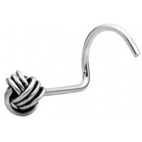 Nemichand Jewels 925 sterling Silver Trendy Antique oxidised nose pin for womens and Girls (1.5mm approx)