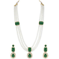 Peora Gold Plated Green Kundan Long Necklace Earring Indian Traditional Jewellery Set for Women Girls|Rakhi Rakshabandhan Gift for Sister Bhabhi, Gifts for Women