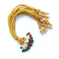 Khushi Handicrafts Pearl Necklace Back Rope Dori for Silk Thread Jewellery Terracota and Quilling Jewelry.Pack of 12!