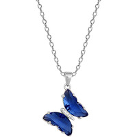 GIVA 925 Silver Midnight Blue Butterfly Pendant With Link Chain| Gifts for Girlfriend, Rakhi Rakshabandhan Gift for Sister Bhabhi , Gifts for Women & Girls |With Certificate of Authenticity and 925 Stamp | 6 Month Warranty*