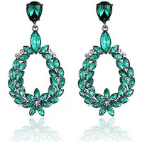 YouBella Jewellery Valentine Collection AAA Swiss Zircon Earings Fashion Earrings for Girls and Women (GREEN)