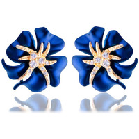 Shining Diva Fashion Jewellery Latest Traditional Stud Earrings for Women and Girls(Blue)(rrsd8627er)