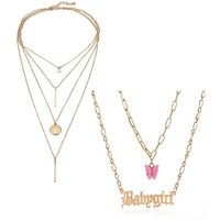 YouBella Jewellery Stylish Combo of Two Necklace Chains for Women and Girls (Style 3)