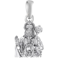 Akshat Sapphire Sterling Silver (92.5% purity) Hanuman Pendant for Men & Women Pure Silver Bajrang Bali Locket for Good Health & Wealth