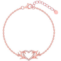 GIVA 925 Rose Gold Intertwined In Love Bracelet,Adjustable|Gift For Girlfriend,Rakshabandhan Gift For Sister Bhabhi,Women&Girls|With Certificate Of Authenticity And 925 Stamp|6 Months Warranty*
