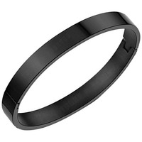 Young & Forever Gift Black Openable Free Size Stainless Steel Trandy Kadaa Bracelet For Men And Boys.