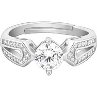 GIVA 925 Silver Silver Zircon Elegant Loop Ring, Adjustable | Gifts for Girlfriend, Rakhi Rakshabandhan Gift for Sister Bhabhi , Gifts for Women & Girls | With Certificate of Authenticity and 925 Stamp | 6 Month Warranty*