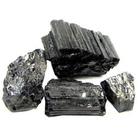 Gem Stone Factory Black Tourmaline Rough Stone, 1Kg