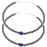 ARTIFICIAL TREE Latest Trend Evil Eye for women stylish anklets for women| nazar battu | black anklet for Girls(AT ANK 007)
