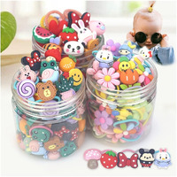 NEOBABY Hair Bands with Cartoon Characters Stickers Elastic Rubber Bands Hair Accessories |Fancy Design Toddler | Multicolor for Baby Girls and Kids (Assorted, 12 Pairs)