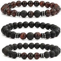 Hot And Bold Gemstone Bead Bracelet Set With Certificate, Natural Stones, Stylish Jewelry For Unisex Adult (Serenity Balance Combo Bracelet)