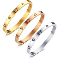 Jewels Galaxy Womens Fashion Gold Plated Brilliant Bracelet for Women/Girls (Style 2) (Design 29) (SMNJG-CB-BNGH-7683)